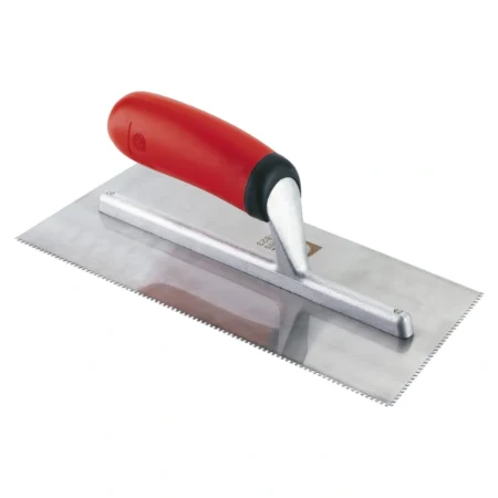 Roberts 10-823 Comfort Grip Trowel - 1/16" x 1/16" x 1/16" Square-Notch, 10° blade angle
