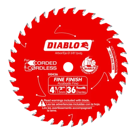 4-1/2" X  36 Tooth Fine Finish Saw Blade