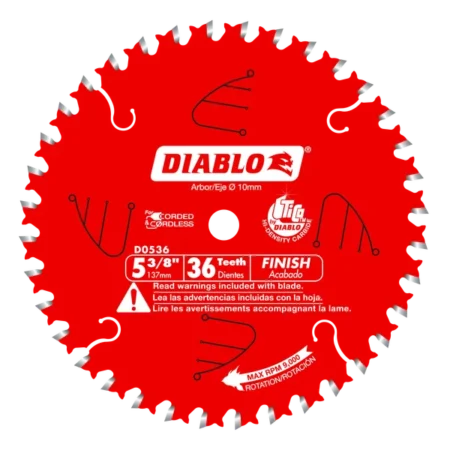 5-3/8" X 36-Teeth Finish Trim Saw Blade For Wood