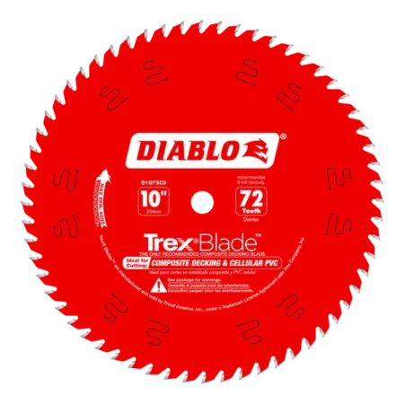 10" X 72-Teeth Trexblade Saw Blade For Composites And Plastic